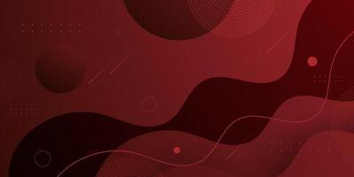 Abstract minimal wave dark red background. Trendy shapes pattern wave fluid element design. Cool banner background vector