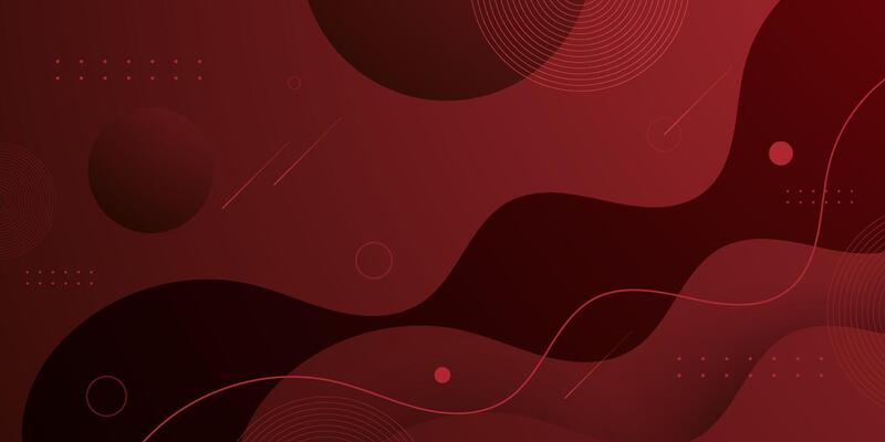 Abstract minimal wave dark red background. Trendy shapes pattern wave fluid element design. Cool banner background