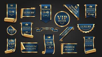 VIP luxury banner collection with premium quality vector
