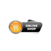 E-commerce Shopping Cart Button Graphic for Branding vector