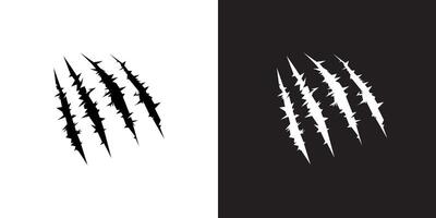 Sharp Animal Claw Scratches Logo Design Template vector