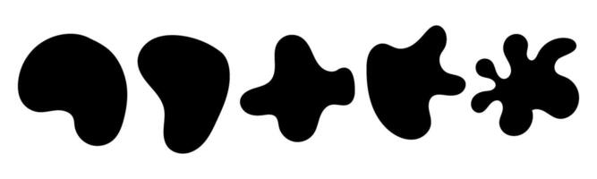 Set of 5 abstract black shapes. Perfect for branding, logos, web design, and more. Downloadable illustration. vector
