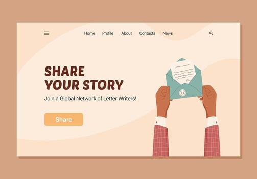 dibujos animados manos participación un sobre con un mensaje. realimentación y revisión conceptos ilustrar comunicación, compartiendo opiniones, y encuesta ideas moderno bandera para cliente interacción, correo, satisfacción vector