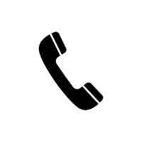 Phone Receiver Icon Black Silhouette png