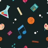 Pattern of sports and education tools vector