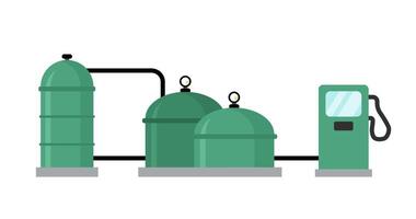 Biogas plant supplying a gas station with renewable energy vector