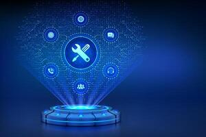 Digital tools and technology icons vector