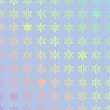 Bright geometric pattern with six-pointed stars. Rainbow color illustration. Gradient iridescent background. vector