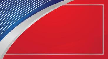 Modern blue silver abstract curved on red background for certificate and presentation design vector