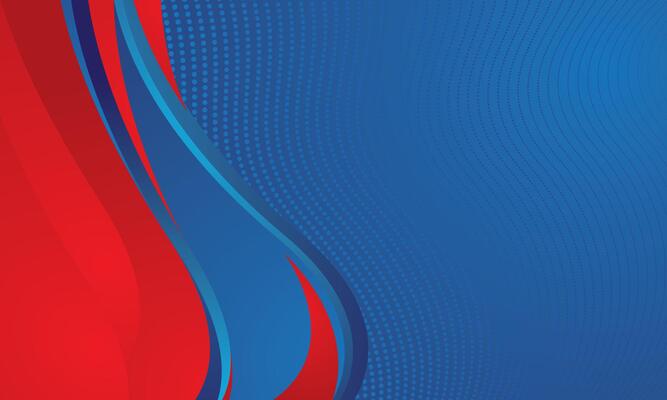 Abstract blue red dark gradient wavy background