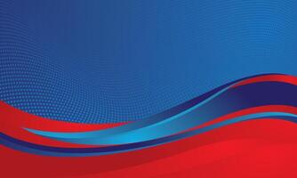 Abstract blue red gradient wavy modern background vector