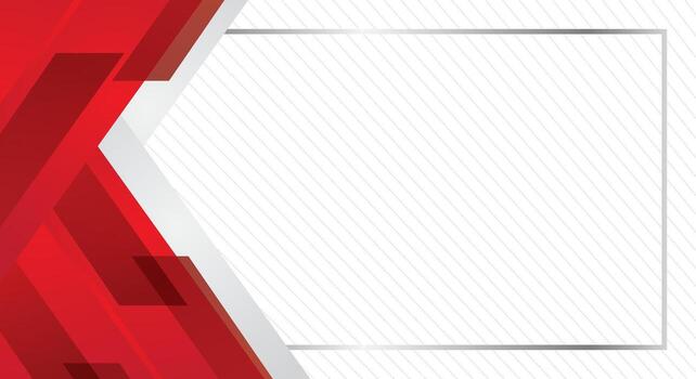 Abstract red and white futuristic geometric pattern on gradient background design for certificate, presentation, corporate cover template vector
