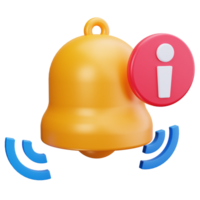 3D Icon Bell Ringing Notification png