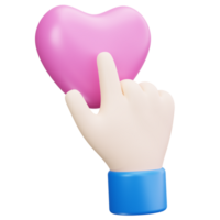 3D Icon Heart Shape Feedback Click png