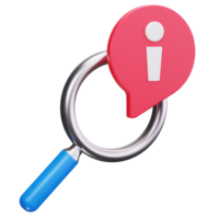 3D Icon Magnifying Glass Search png