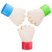 3D Icon Team Unity Fist Bump png
