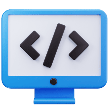 3d ícone Área de Trabalho tela código exibição png