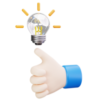 3D Icon Creative Idea Brainstorm Concept png
