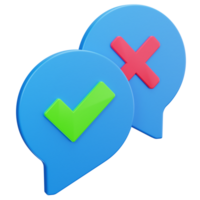 3D Icon Feedback Voting Speech Bubble png