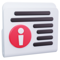 3D Icon Document File Information png