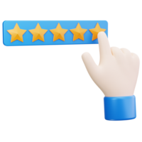 3D Icon Five Star Selection png