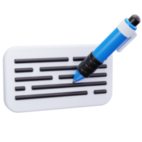 3D Icon Feedback Form Writing png