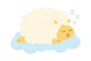 Cute sleeping cat flat icon Domestic animal in pajama vector