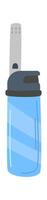 Lighter flat icon Steel incendiary device Kitchen utensil vector