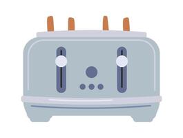 Steel toaster for sandwich preparation flat icon vector