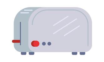 Steel utensil for toast preparation flat icon Toaster vector