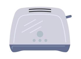 Steel toaster flat icon Machine for making sandwich vector