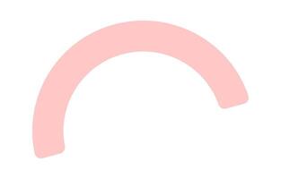 Semi ring flat icon Cartoon geometric shape vector