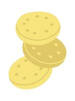 Biscuits flat icon Balanced nutrition Tasty baby cookies vector