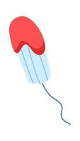Usable menstruation tampon flat icon Female hygiene vector