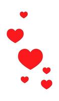 Small hearts frame decor element flat icon vector