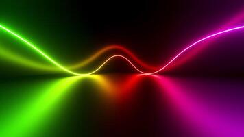 Neon Wave Loop - Colorful Abstract Loop Background. 3D rendering video