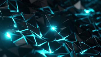 trogen geometrisk yta - looping 3d abstrakt animering med lysande kanter. 3d tolkning video