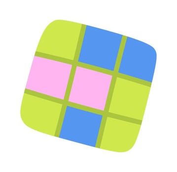 Rubik's cube flat icon Logic game Entertainment vector