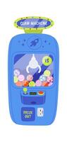 Claw crane grabber machines flat icon Entertainment service Illustration vector