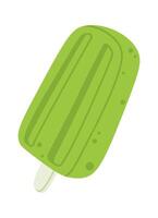 Green matcha ice cream flat icon Tasty dessert vector