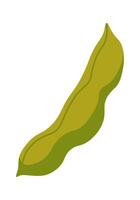 Green soybean plant flat icon Agriculture Green healthy vegetable Illustration vector