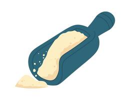 Soy flour flat icon Organic healthy food Illustration vector