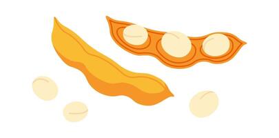 Soybeans flat icon Green healthy plant Agriculture Flat Illustration vector