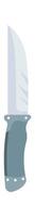 Table ware flat icon Steel knife with plastic handle vector