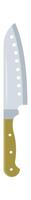 Kitchen utensil flat icon Cutting tool Steel dishware vector