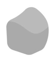 Stone flat icon Architectural and landscape decor element Flat Illustration vector