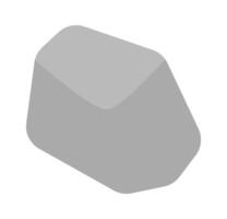 Stone flat icon Architectural and landscape decor element Hand Drawn Icon vector