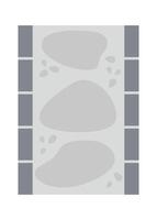 Paving path flat icon Architectural and landscape elements vector