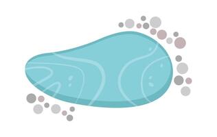 Pond with stones flat icon Architectural and landscape elements Illustration vector