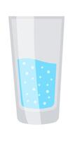Glass with fresh water flat icon Filtration vector
